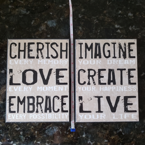 Homedecor cherish love embrace imagine create live - Picture 3 of 3